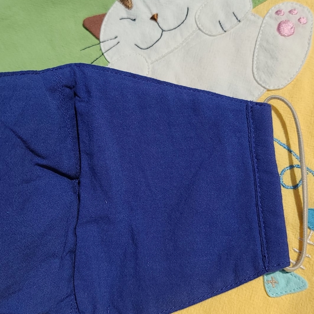 HTF 1 Blue Adult Embroidered Mask - Hikosen Cara - Picture 6 of 10